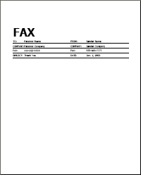 Fax Message Template